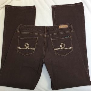Seven 7 Brown Boot Cut Faded Jeans